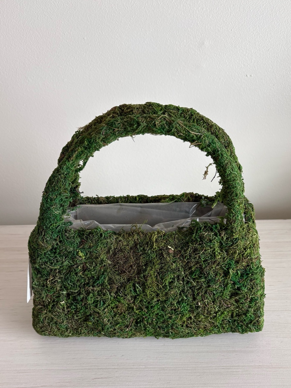 Ashland Decorative Moss-Textured Handbag/Basket